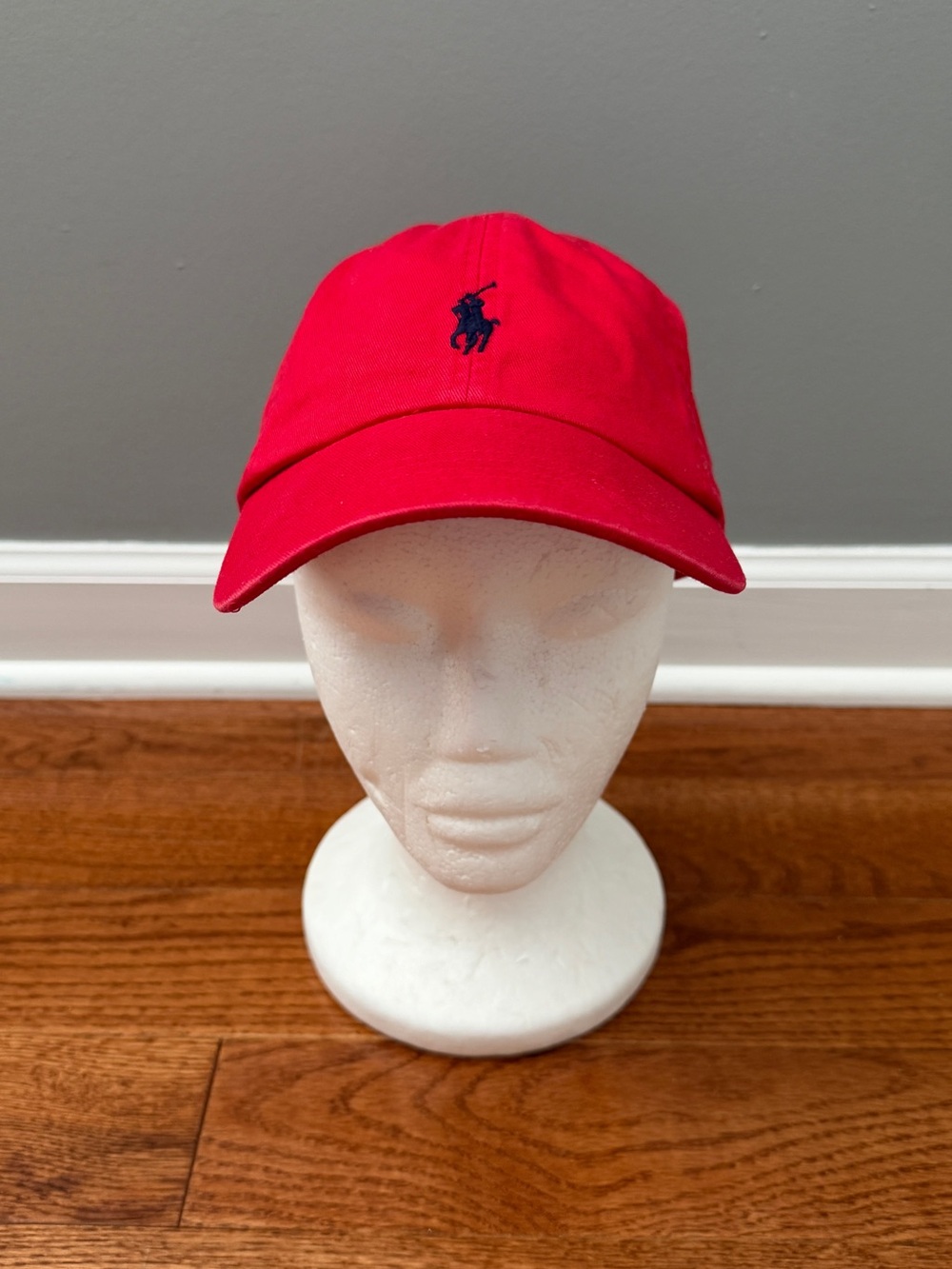 Polo by Ralph Lauren Red Baseball Cap with Navy Pony